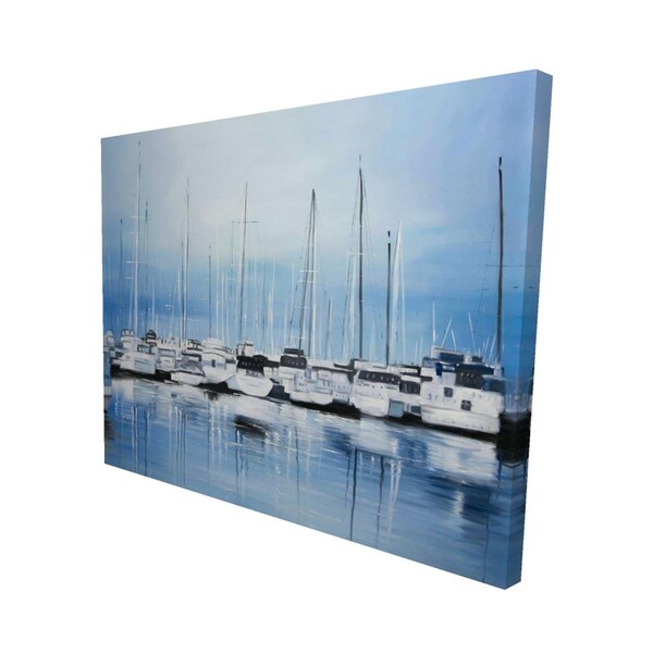 Begin Home Decor 16 x 20 in. Boats At The Dock-Print on Canvas - 2080-1620-CO119