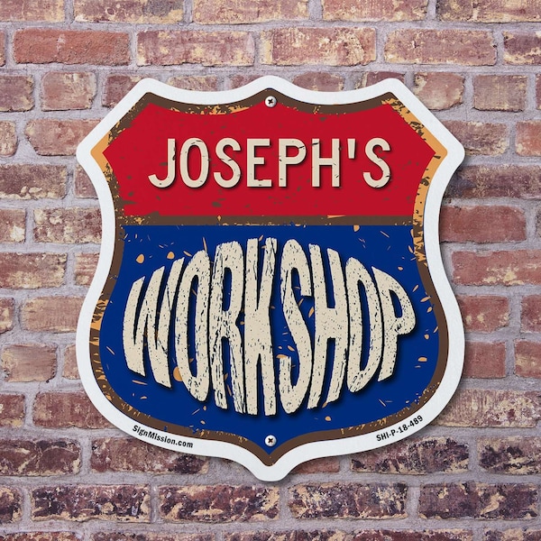 Signmission Joseph's Workshop, 18 Inch X 18 Inch, Plastic Sign - SHI-P-18-489-JOSEPH