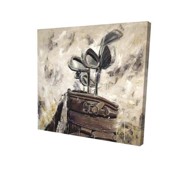 Fondo 16 x 16 in. Vintage Sticks & Golf Bag-Print on Canvas - FO2789120
