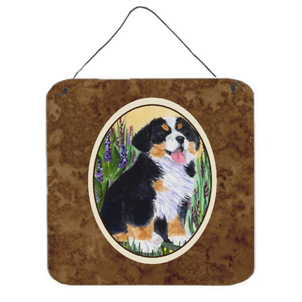 Micasa Bernese Mountain Dog Aluminium Metal Wall Or Door Hanging Prints 6 x 6 In. - MI237421