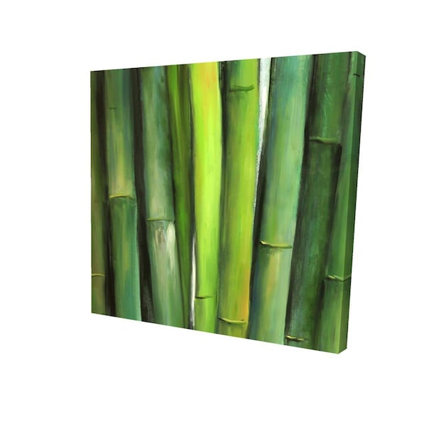Fondo 32 x 32 in. Green Bamboo-Print on Canvas - FO2787993