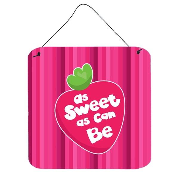Carolines Treasures Stawberry As Sweet as Can Be Wall or Door Hanging Prints - BB7106DS66