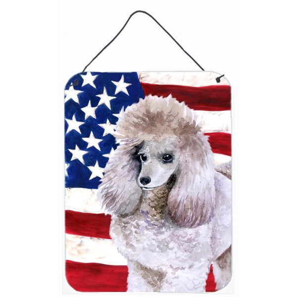 Carolines Treasures Poodle Patriotic Wall or Door Hanging Prints - BB9665DS1216