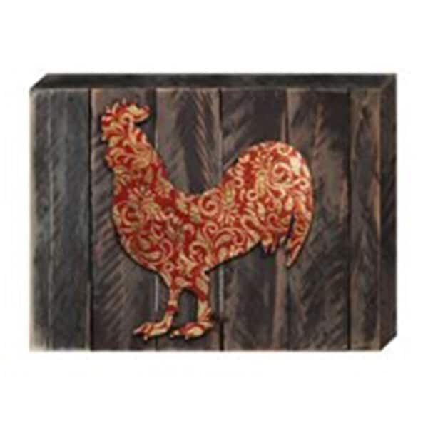 Clean Choice Rooster Farmhouse Art on Board Wall Decor - CL1767610