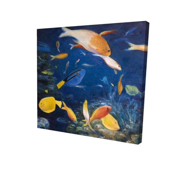 Fondo 16 x 16 in. Colorful Fish Under The Sea-Print on Canvas - FO2793332