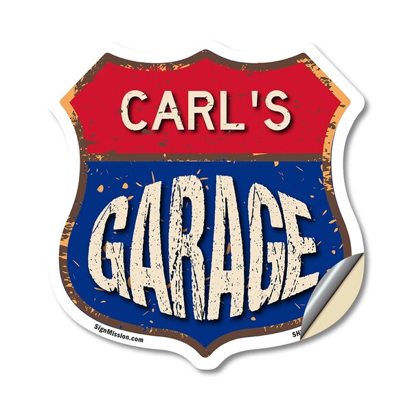 Signmission Carl's Garage, 12 Inch X 12 Inch, Vinyl Decal - SHI-D-12-383-CARL