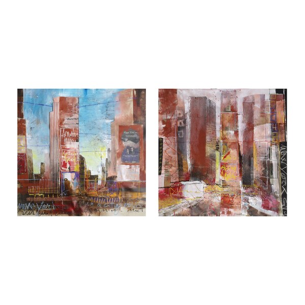 Elk Studio New York City IV Exclusive Alberto Di Serafino Print on Canvas, Handpainted Embellishments - 146-004/S2
