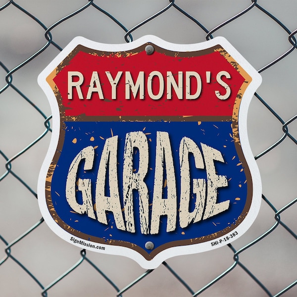 Signmission Raymond's Garage, 18 inch X 18 inch, Plastic Sign, 2PK - SHI-P-2PACK-18-383-RAYMOND