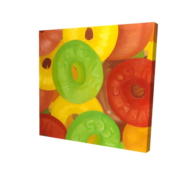Begin Home Decor 12 x 12 in. Colorful Jujubes-Print on Canvas - 2080-1212-GA55