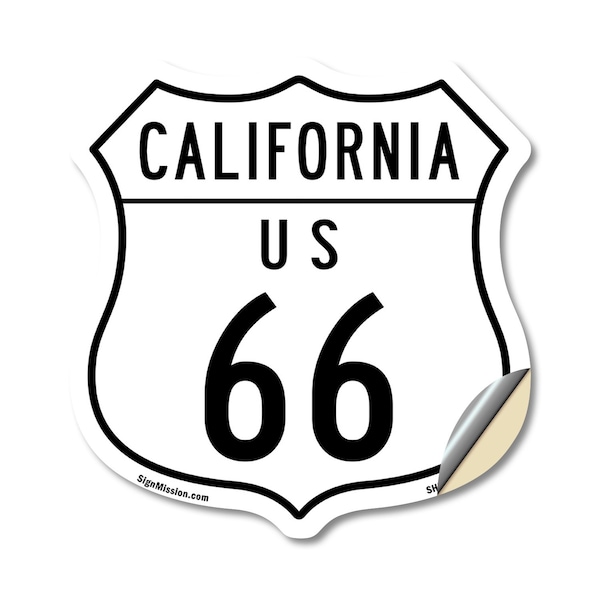 Signmission California Route Marker Shield Sign Us 6, 18 Inch X 18 Inch, Vinyl Decal - SHI-D-18-371