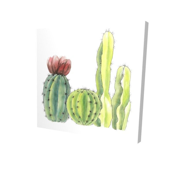 Begin Home Decor 32 x 32 in. Four Little Cactus-Print on Canvas - 2080-3232-FL286
