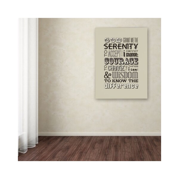Trademark Fine Art Megan Romo 'Serenity Prayer II' Canvas Art, 35x47 - MR0101-C3547GG