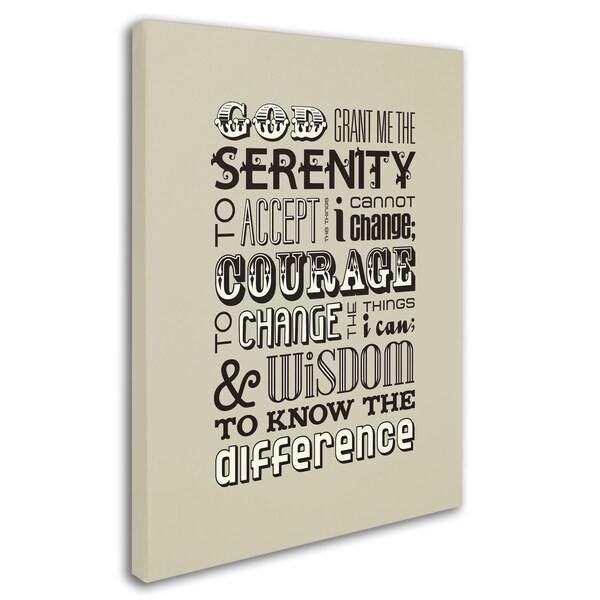 Trademark Fine Art Megan Romo 'Serenity Prayer II' Canvas Art, 35x47 - MR0101-C3547GG