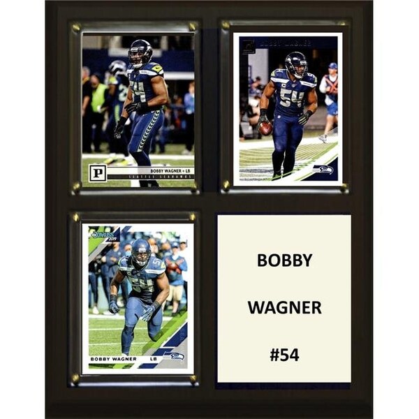 Williams & Son Saw & Supply C&I Collectables 810BWAGNER 8 x 10 in. NFL Bobby Wagner Seattle Seahawks Three Card Plaque - 810BWAGNER