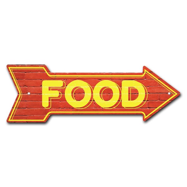 Signmission Food Arrow Sign Funny Home Decor 24in Wide - P-ARROW8-999862