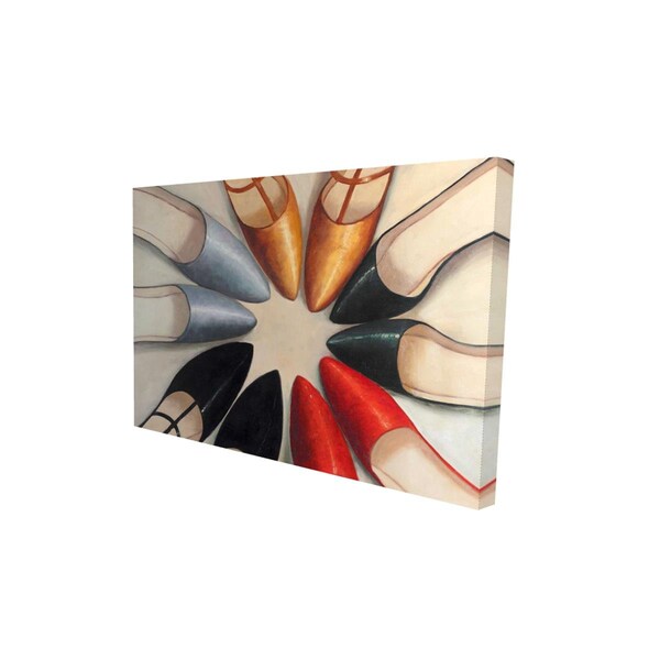 Begin Home Decor 20 x 30 in. Five Pair of Women Shoes-Print on Canvas - 2080-2030-FA14