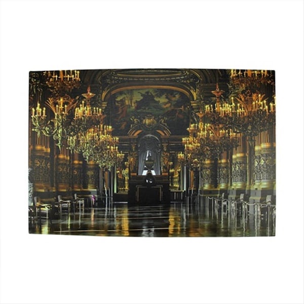 Back2Basics 23.75 in. Battery Operated 6 LED Lighted Paris Opera House Scene Canvas Wall Hanging - BA72784