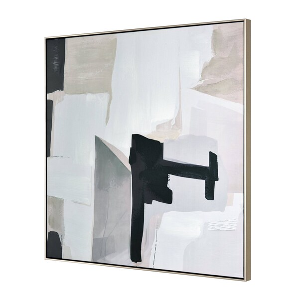 Elk Home Blanc I Abstract Framed Wall Art - S0017-10701