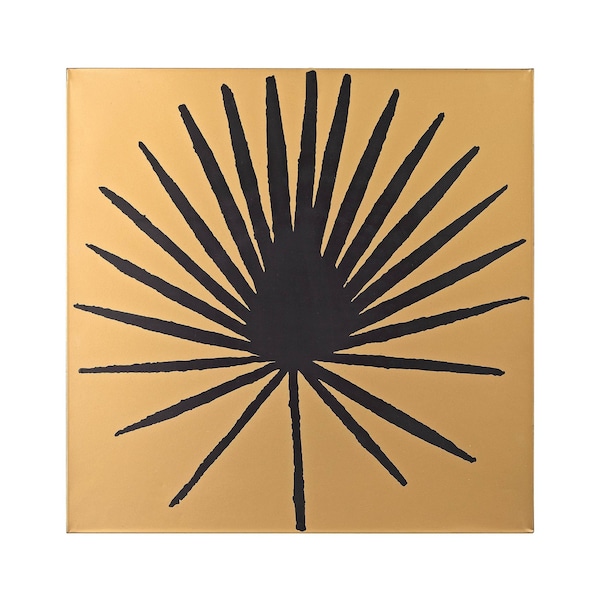 Elk Studio Palm Frond on Metallic Gold Wood - 351-10169