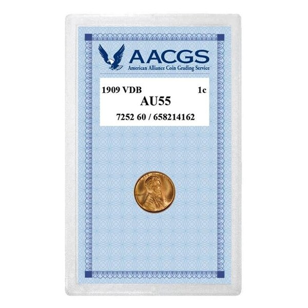 Upm Global UPM Global 13442 1909 VDB Penny; Graded AU55 - 13442