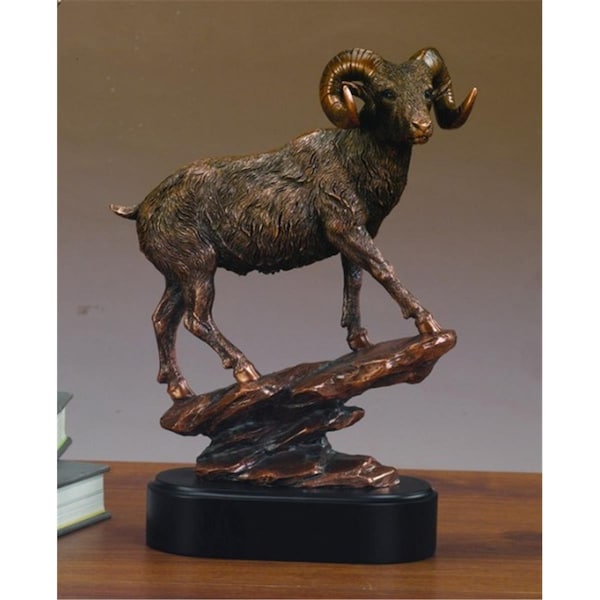 Marian Imports Marian Imports F53208 Ram Bronze Plated Resin Sculpture - 53208