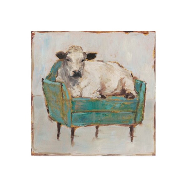 Trademark Fine Art Ethan Harper 'Moo-ving In I' Canvas Art, 14x14 - WAG15696-C1414GG