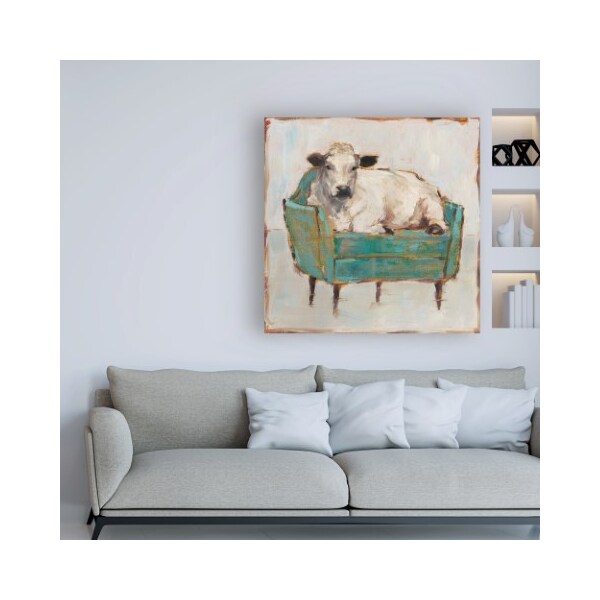 Trademark Fine Art Ethan Harper 'Moo-ving In I' Canvas Art, 14x14 - WAG15696-C1414GG