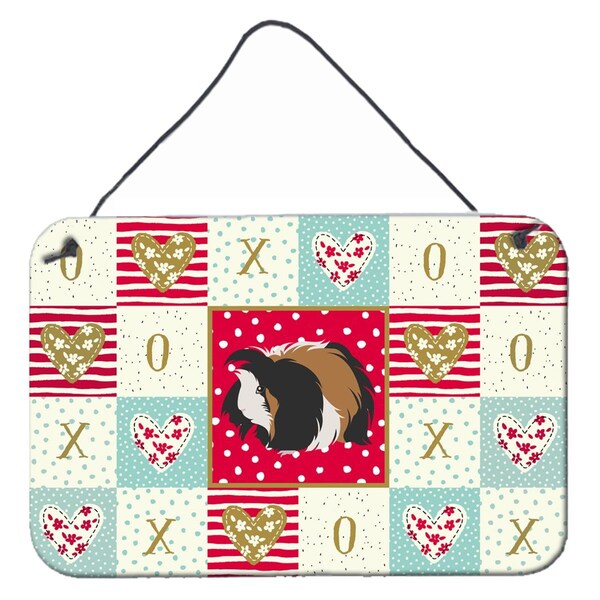 Carolines Treasures 8 x 12 in. Sheba Guinea Pig Love Wall or Door Hanging Prints - CK5433DS812
