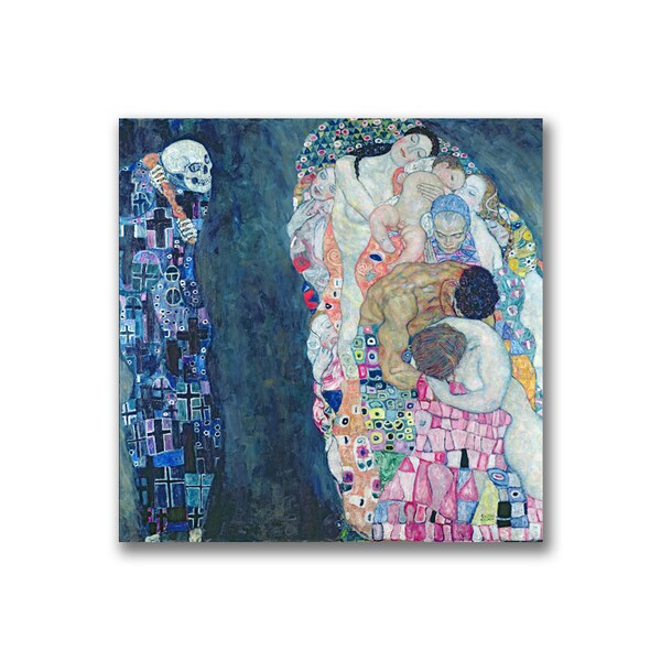 Trademark Fine Art Gustav Klimt 'Death and Life' Canvas Art, 35x35 - BL0404-C3535GG