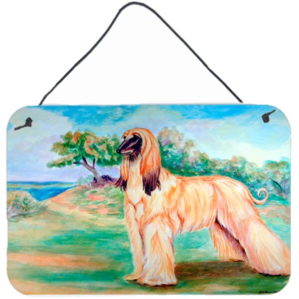 Carolines Treasures 8 x 12 In. Afghan Hound Aluminium Metal Wall or Door Hanging Prints - 7138DS812