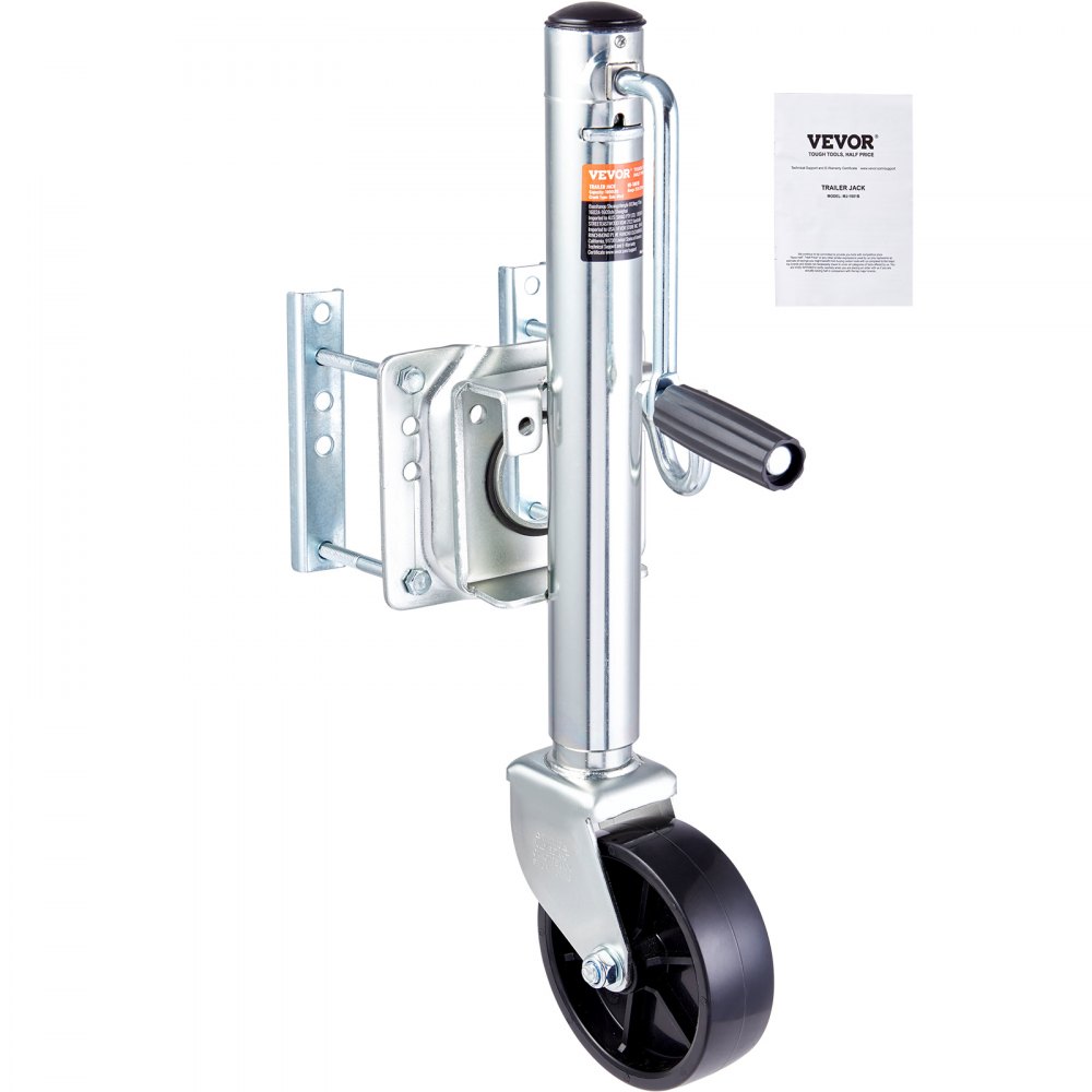 VEVOR Trailer Jack, Boat Trailer Jack 32.8 in, Bolt-on Trailer Tongue Jack Weight Capacity 1000 lb, with PP Wheel and Handle for lifting RV Trailer, Horse Trailer, Utility Trailer, Yacht Trailer - YTTCQJ1000LBSXBQBV0