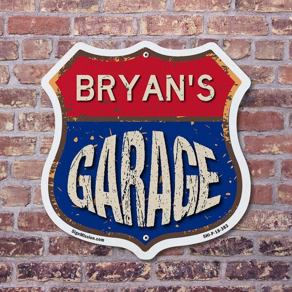Signmission Bryan's Garage, 6 inch X 6 inch, Plastic Sign, 2PK - SHI-P-2PACK-6-383-BRYAN