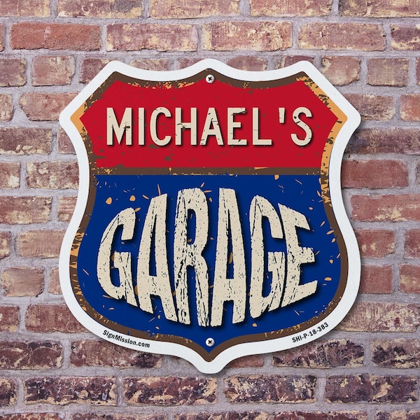 Signmission Michael's Garage, 12 inch X 12 inch, Aluminum Metal Sign, 5PK - SHI-A-5PACK-12-383-MICHAEL