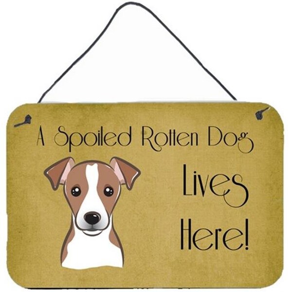 Carolines Treasures Carolines Treasures BB1508DS812 Jack Russell Terrier Spoiled Dog Lives Here Wall and Door Hanging Prints - BB1508DS812