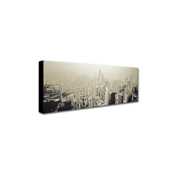 Trademark Fine Art Preston 'Chicago Skyline' Canvas Art, 12x32 - EM033-C1232GG