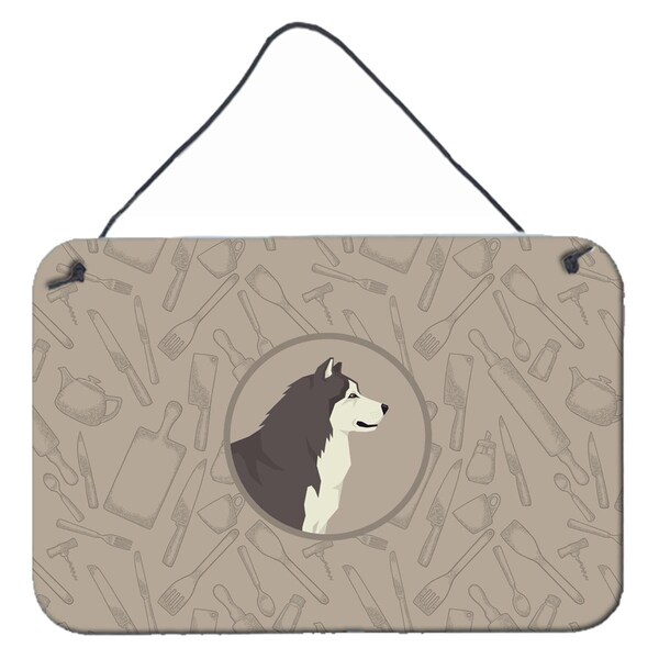Carolines Treasures Alaskan Malamute in the Kitchen Wall or Door Hanging Prints - CK2160DS812