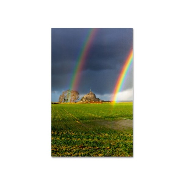 Trademark Fine Art Mathieu Rivrin 'Double Rainbow' Canvas Art, 12x19 - RV0006-C1219GG