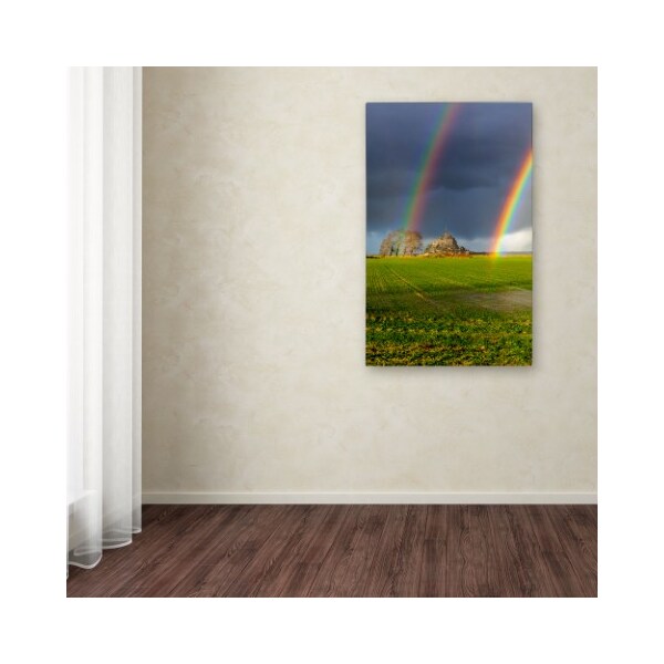 Trademark Fine Art Mathieu Rivrin 'Double Rainbow' Canvas Art, 12x19 - RV0006-C1219GG