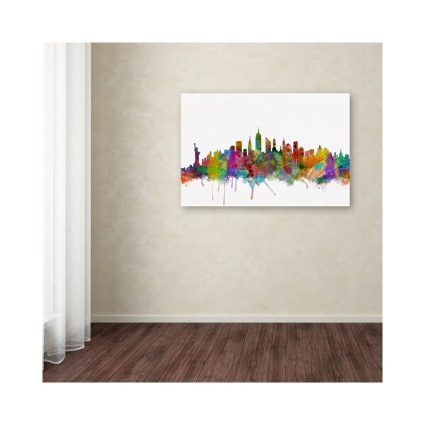 Trademark Fine Art Michael Tompsett 'New York City Skyline' Canvas Art, 12x19 - MT0546-C1219GG