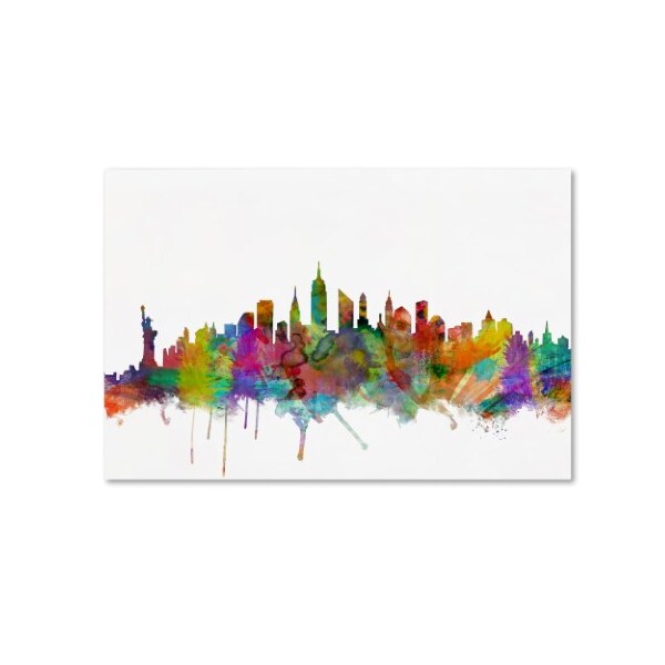 Trademark Fine Art Michael Tompsett 'New York City Skyline' Canvas Art, 12x19 - MT0546-C1219GG