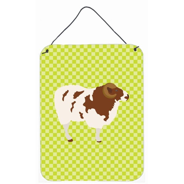 Carolines Treasures Jacob Sheep Green Wall or Door Hanging Prints - BB7801DS1216
