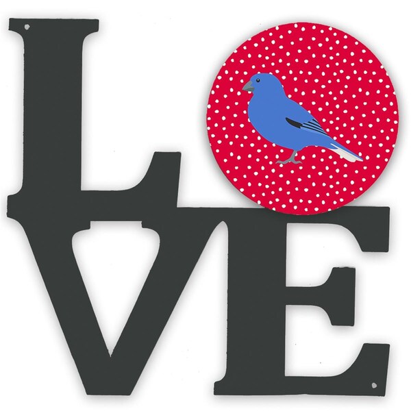 Carolines Treasures 11.5 x 11.75 in. Bunting Love Metal Artwork Wall Decor - CK5510WALV