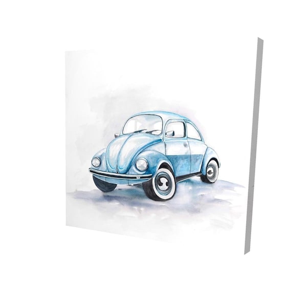 Fondo 32 x 32 in. Beetle Blue Car-Print on Canvas - FO2779311
