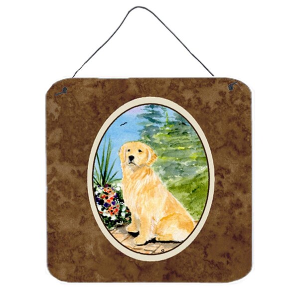 Micasa Golden Retriever Aluminium Metal Wall Or Door Hanging Prints - MI233592