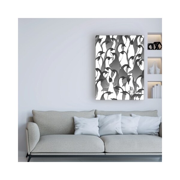Trademark Fine Art Charles Swinford 'Penguin Family I' Canvas Art, 18x24 - WAG16429-C1824GG