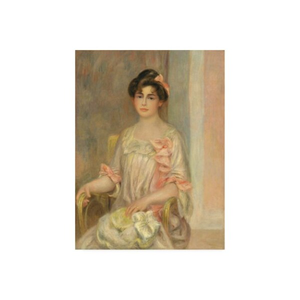 Trademark Fine Art Pierre Auguste Renoir 'Portrait of Madame Josse Bernheim Dauberville' Canvas Art, 14x19 - BL02623-C1419GG