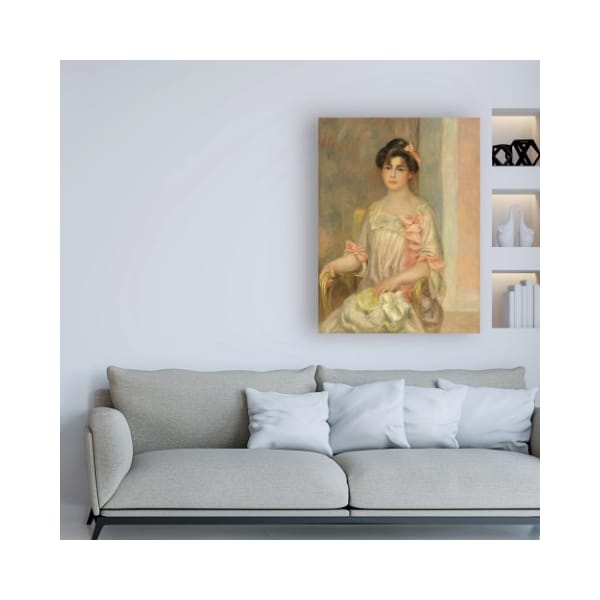 Trademark Fine Art Pierre Auguste Renoir 'Portrait of Madame Josse Bernheim Dauberville' Canvas Art, 14x19 - BL02623-C1419GG