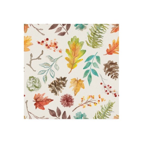 Trademark Fine Art Mary Urban 'Autumn Friends Pattern IIA' Canvas Art, 24x24 - WAP11623-C2424GG