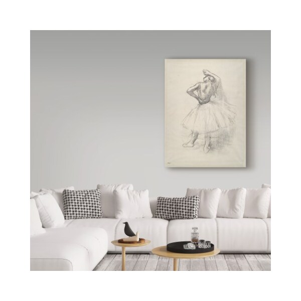 Trademark Fine Art Edgar Degas 'Danseuse Debout Le Bras Droit Leve' Canvas Art, 24x32 - BL02016-C2432GG