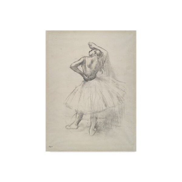 Trademark Fine Art Edgar Degas 'Danseuse Debout Le Bras Droit Leve' Canvas Art, 24x32 - BL02016-C2432GG
